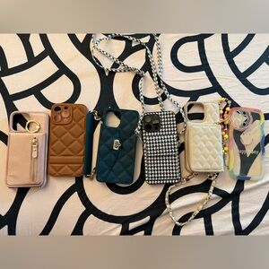 Phone 14 Pro Max Cover And With Pouch With Card Holder 6 Covers $30 Only